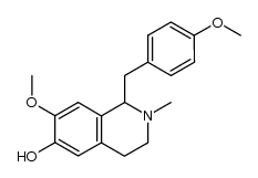 (+/-)-6-hydroxy-7-methoxy-1-(4-methoxybenzyl)-2-methyl-1,2,3,4-tetrahydroisoquinoline结构式