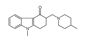 9-methyl-3-[(4-methylpiperidin-1-yl)methyl]-2,3-dihydro-1H-carbazol-4-one结构式