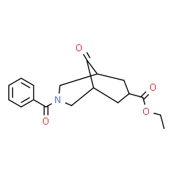 Ethyl 3-benzoyl-9-oxo-3-azabicyclo[3.3.1]nonane-7-carboxylate结构式