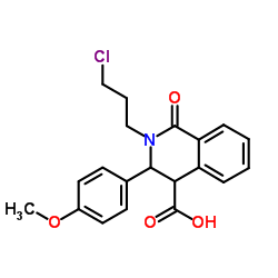 2-(3-Chloropropyl)-3-(4-methoxyphenyl)-1-oxo-1,2,3,4-tetrahydro-4-isoquinolinecarboxylic acid Structure