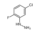 (5-氯-2-氟苯基)肼结构式
