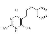 2-amino-6-methyl-5-(3-phenylpropyl)-1H-pyrimidin-4-one结构式