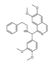 6,7-Dimethoxy-α-(3,4-dimethoxyphenyl)-N-(2-phenylethyl)isoquinoline-1-methanamine结构式