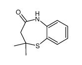 2,3-dihydro-2,2-dimethyl-1,5-benzothiazepin-4(5H)-one Structure