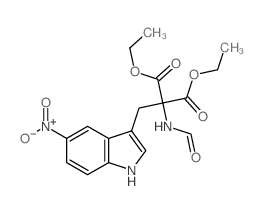 diethyl 2-formamido-2-[(5-nitro-1H-indol-3-yl)methyl]propanedioate结构式