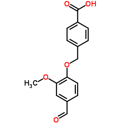 4-[(4-Formyl-2-methoxyphenoxy)methyl]benzoic acid结构式