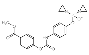 methyl 4-[(4-diaziridin-1-ylphosphoryloxyphenyl)carbamoyloxy]benzoate structure