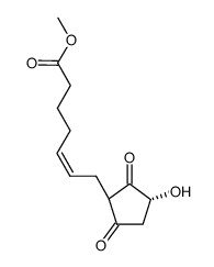 methyl (Z)-7-((3R)-3-hydroxy-2,5-dioxocyclopentyl)hept-5-enoate结构式