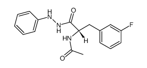 N-acetyl-3-fluoro-L-phenylalanine-(N'-phenyl-hydrazide)结构式