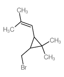 1-[3-(bromomethyl)-2,2-dimethyl-cyclopropyl]-2-methyl-prop-1-ene结构式