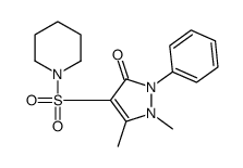 1,5-dimethyl-2-phenyl-4-piperidin-1-ylsulfonylpyrazol-3-one Structure