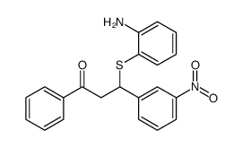 3-(2-aminophenyl)sulfanyl-3-(3-nitrophenyl)-1-phenylpropan-1-one结构式