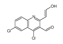 4,6-dichloro-3-formyl-2-(2-hydroxy-ethen-1-yl)quinoline结构式