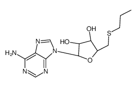(2R,3R,4S,5S)-2-(6-aminopurin-9-yl)-5-(propylsulfanylmethyl)oxolane-3,4-diol结构式