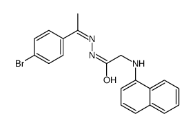 N-[(Z)-1-(4-bromophenyl)ethylideneamino]-2-(naphthalen-1-ylamino)acetamide结构式