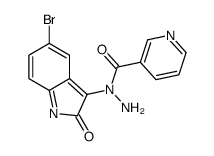 N-(5-bromo-2-oxoindol-3-yl)pyridine-3-carbohydrazide Structure