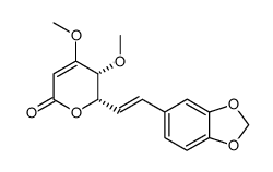 (5R,6S)-6-[(E)-2-(1,3-Benzodioxol-5-yl)ethenyl]-5,6-dihydro-4,5-dimethoxy-2H-pyran-2-one Structure