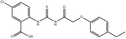 5-chloro-2-[[[[(4-ethylphenoxy)acetyl]amino]thioxomethyl]amino]-benzoic acid picture