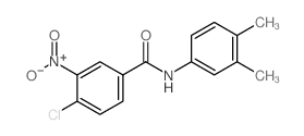 4-氯-N-(3,4-二甲苯基)-3-硝基苯甲酰胺结构式