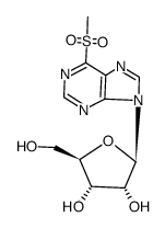 6-(methylsulfonyl)-9-(β-D-ribofuranosyl)purine结构式