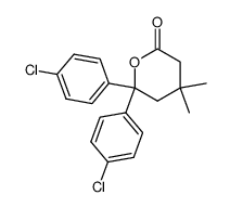 6,6-bis(4-chlorophenyl)-4,4-dimethyltetrahydro-2H-pyran-2-one结构式