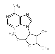 4-(6-aminopurin-9-yl)-5-methoxy-2-methyl-oxolan-3-ol Structure