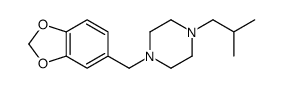 4-[(1,3-Benzodioxol-5-yl)methyl]-1-isobutylpiperazine结构式