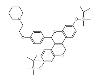 tert-butyl-[[2-[tert-butyl(dimethyl)silyl]oxy-5-[4-(2-piperidin-1-ylethoxy)phenyl]-5,11-dihydrochromeno[4,3-c]chromen-8-yl]oxy]-dimethylsilane Structure