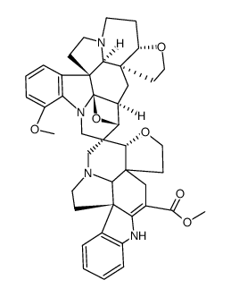 ent-6β,21:2',4''α:6'β,21'-triepoxy-17'-methoxy-2,3-didehydro-(7βC4'',3'β)-3',4''-dihydro-2'H-spiro[aspidospermidine-7,5''-pyrido[1',2',3':1,2,3]aspidospermidine]-3-carboxylic acid methyl ester Structure