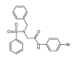 2-[benzenesulfonyl(benzyl)amino]-N-(4-bromophenyl)acetamide Structure