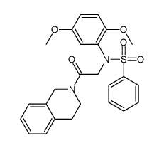 N-[2-(3,4-dihydro-1H-isoquinolin-2-yl)-2-oxoethyl]-N-(2,5-dimethoxyphenyl)benzenesulfonamide Structure