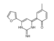 6-[2-amino-6-(furan-2-yl)-1H-pyrimidin-4-ylidene]-4-methylcyclohexa-2,4-dien-1-one结构式