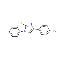 2-(4-BROMOPHENYL)-7-CHLOROIMIDAZO[2,1-B]BENZOTHIAZOLE结构式