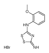 3-amino-5-(2-methoxy-anilino)-[1,2,4]dithiazolylium, bromide Structure