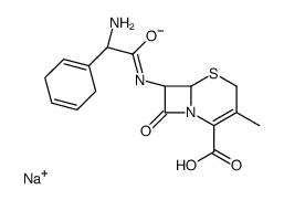 sodium,(6R,7R)-7-[[(2R)-2-amino-2-cyclohexa-1,4-dien-1-ylacetyl]amino]-3-methyl-8-oxo-5-thia-1-azabicyclo[4.2.0]oct-2-ene-2-carboxylate Structure