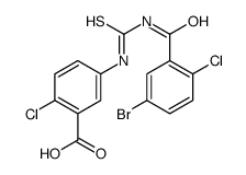 5-[[[(5-BROMO-2-CHLOROBENZOYL)AMINO]THIOXOMETHYL]AMINO]-2-CHLORO-BENZOIC ACID结构式