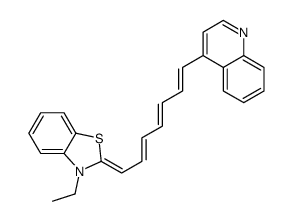 3-ethyl-2-(7-quinolin-4-ylhepta-2,4,6-trienylidene)-1,3-benzothiazole结构式