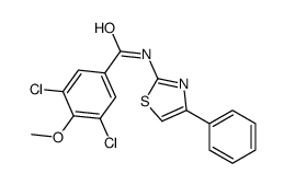 3,5-dichloro-4-methoxy-N-(4-phenyl-1,3-thiazol-2-yl)benzamide结构式