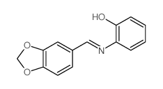 Phenol,2-[(1,3-benzodioxol-5-ylmethylene)amino]-结构式