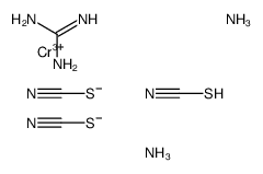 azane,chromium(3+),guanidine,hydron,tetrathiocyanate Structure