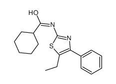 Cyclohexanecarboxamide, N-(5-ethyl-4-phenyl-2-thiazolyl)- (9CI)结构式