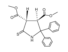 trans-2,2-Diphenyl-5-thioxo-3,4-pyrrolidindicarbonsaeure-dimethylester结构式