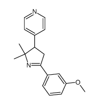 4-[5-(3-methoxy-phenyl)-2,2-dimethyl-3,4-dihydro-2H-pyrrol-3-yl]-pyridine Structure