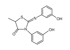 3-(3-hydroxy-phenyl)-2-(3-hydroxy-phenylimino)-5-methyl-thiazolidin-4-one Structure