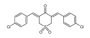 tetrahydro-3,5-bis[(4-chlorophenyl)methylene]-4H-thiopyran-4-one-1,1-dioxide Structure