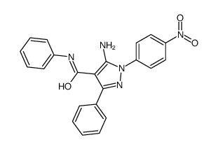 5-amino-1-(4-nitrophenyl)-N,3-diphenylpyrazole-4-carboxamide Structure