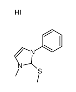 1-methyl-2-methylsulfanyl-3-phenyl-1,2-dihydroimidazol-1-ium,iodide Structure