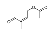 (3-methyl-4-oxopent-2-enyl) acetate结构式