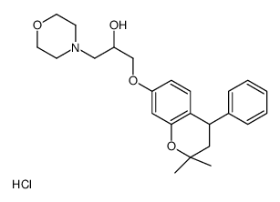 1-[(2,2-dimethyl-4-phenyl-3,4-dihydrochromen-7-yl)oxy]-3-morpholin-4-ylpropan-2-ol,hydrochloride Structure