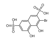 3-bromo-4,5-dihydroxynaphthalene-2,7-disulfonic acid结构式